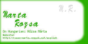 marta rozsa business card